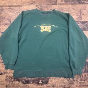 Jansport Wayne State University WSU Crewneck Sweatshirt Green Mens L